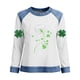 thumbnail image 2 of TaTaai Women's St Patrick's Day Long Sleeve Round Neck Color Block Shirt, Fashion Casual Style, Soft Fabric for Holiday Daily Outings Gift, 2 of 5