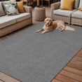 thumbnail image 2 of Fsddascl Vintage Dark Gray Outdoor Rug for Patio/Deck, Non-Slip Large Area Rug 6 x 9 Ft, Farmhouse Retro Solid Color Linen Texture Indoor Outdoor Rugs Washable Area Rugs, Camping Rug Carpet Runner, 2 of 9