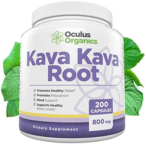 Oculus Organics Kava Kava Capsules (200 Capsules / 800mg Serving) Kava Kava Supplement Kava
