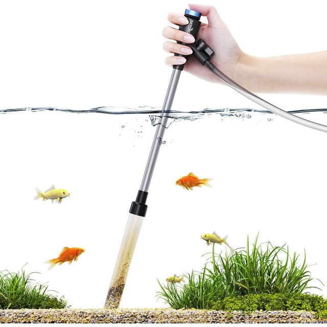 Gravel Vacuum for Aquarium, Fish Tank Cleaner Kit, Mini Manual Fishtank Vacuum Cleaner, Small Aquariums Water Changer, Adjustable Siphon Pump Use for Fish Turtle Tanks Cleaning Manure Wash Sand