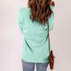 thumbnail image 4 of Sudadera clásica de manga larga con cuello en V y estampado de Halloween para mujer Pompotops FGAJ15119, 4 of 8