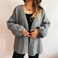 thumbnail image 3 of DAFPZW Womens Oversized Cardigan Sweaters Open Front Chunky Knit Casual Long Lantern Sleeve Fall Sweater Coats, 3 of 5