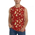 thumbnail image 2 of Lsque Fire Extinguisher Print Men's Cotton Blend Sleeveless Muscle Shirts (S-3XL)- Moisture Wicking, Odor Protection, UPF 30+,X-Large, 2 of 8