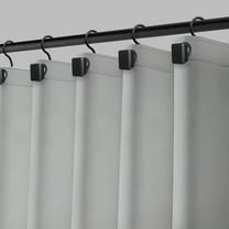 Moorefield 72" x 72" Gray PEVA Shower Curtain Liner with Metal Grommets and Magnetic Hem