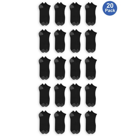 - Athletic Works Men's Athletic Cushioned No Show Socks Value 20 Pack