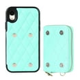 thumbnail image 3 of iPhone XR Wallet Case and Cover, Allytech Zipper Case with Card Holder Slot Crossbody Chain Strap Handbag Purse Wrist Strap Shockproof PU Leather Case for iPhone Xr 6.1", Green, 3 of 6
