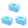 thumbnail image 1 of Caja de pañuelos faciales de estilo simple, 3 piezas, rectangular, para escritorio de coche, baño, oficina, 1 of 6