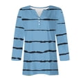 thumbnail image 4 of mfyjkho Tops Para Hacer Ejercicio Para Mujer, Camiseta Estampada Informal Y De Moda Para Mujer Con Cuello En V Y Mangas 3/4 Tops Para Salir Para Mujer S, 4 of 5