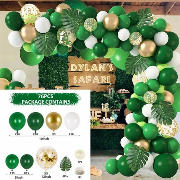 Wild One - Juego De Decoraciones De Cumpleaños Para Primer Niño, Kit De Arco De Globos Con Temática De Selva Safari Con Telón De Fondo Y Números De Marquesina De 3