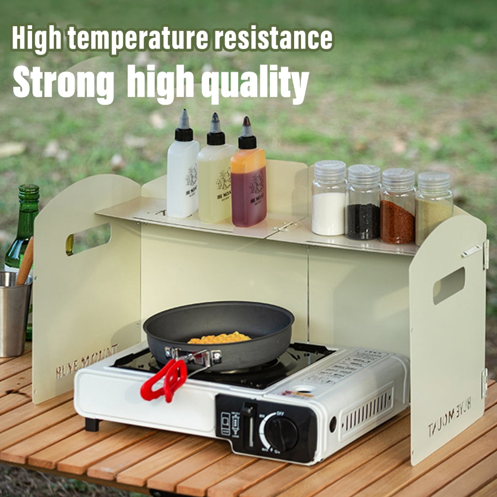 Jesscasday Detachable Gas Stove Windshield Rain Screen Camp Gears Portability Wind Barrier