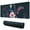 Fond Noir Fleurs-58, variante sur Tapis de Souris Allongé - Design Fleur Noire, 31.5 x 11.8 Pouces - Idéal pour le Jeu Ou le Bureau - Décoration de Bureau Attrayante - Parfait pour les Hommes et les Femmes - Adapté pour Ordinateur Portable et Clavier
