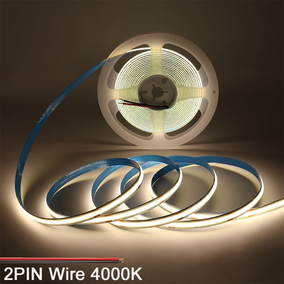 COB LED Strip Light Flexible 12V 24V LED Tape High Density Linear Lighting 8mm 10mm PCB Warm/Natural/Cold White For Home Decor