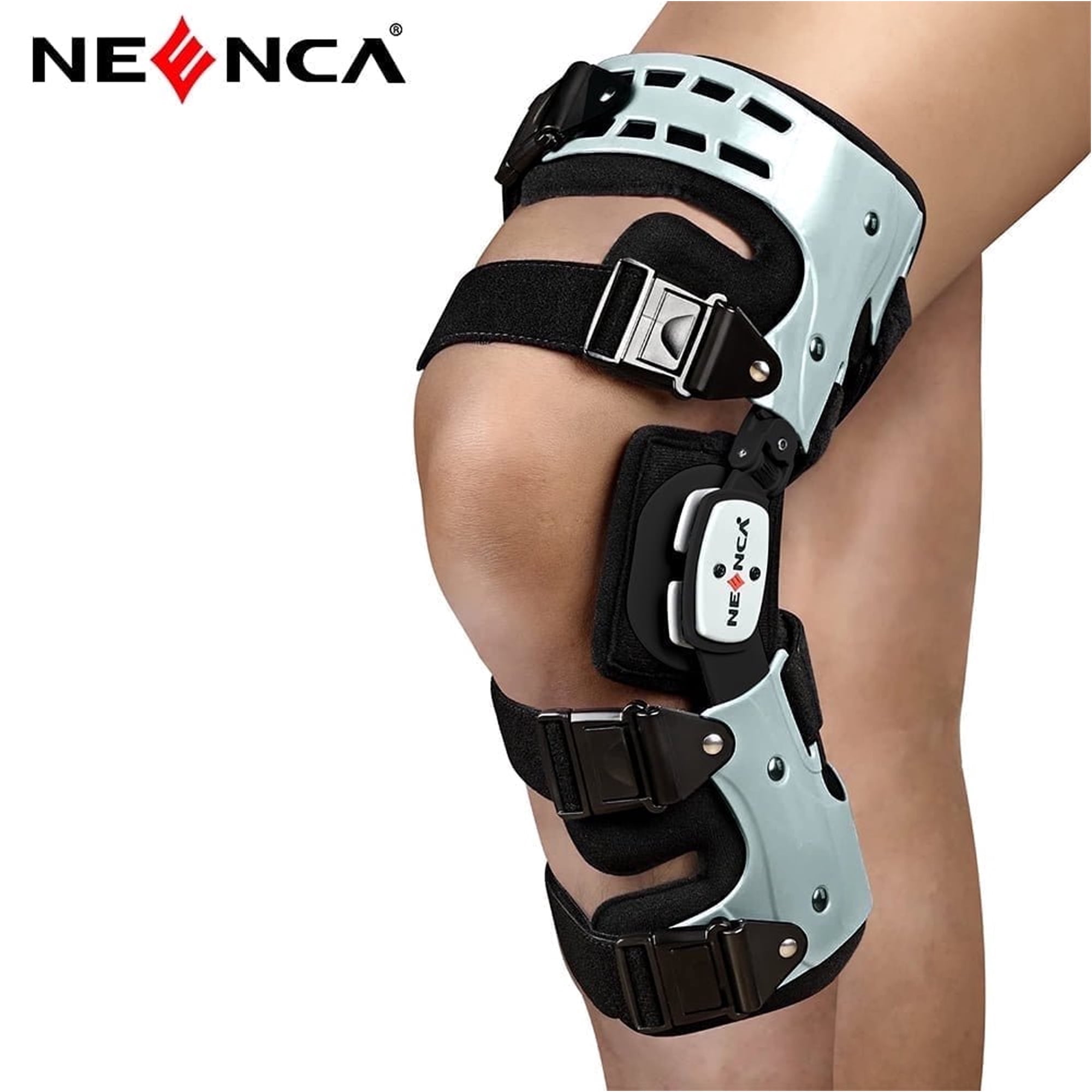 NEENCA Unloader Knee Brace - Lightweight, Low Profile OA Knee Brace for Arthritis Pain and Support - Premium Knee Support for Medial and Lateral Knee Pain (Left)