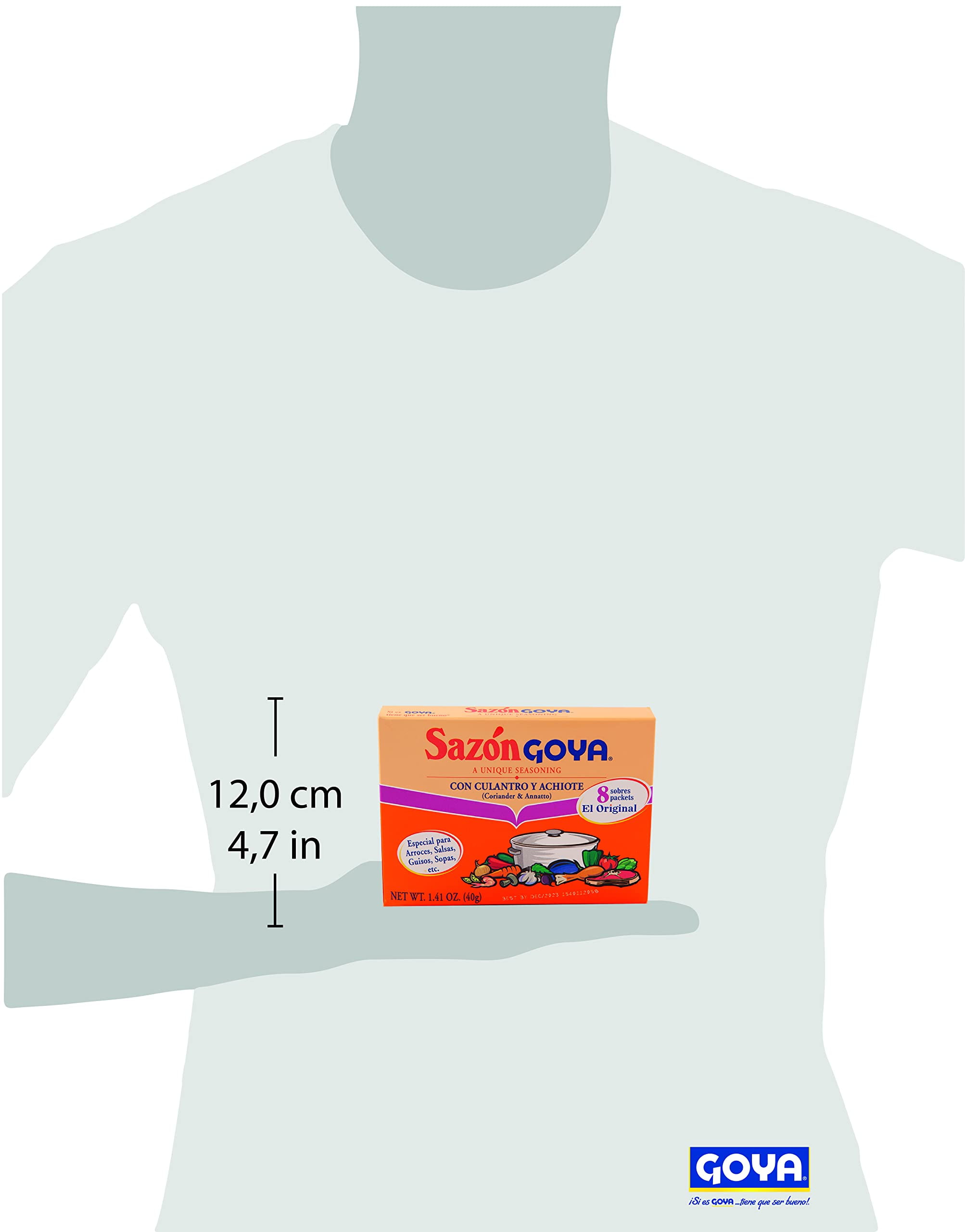 GOYA Sazon Seasoning with Coriander & Annatto 1.41 oz (Pack of 5)