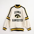 thumbnail image 5 of Women's Gameday Couture White Iowa Hawkeyes Oversized Vivid Turtleneck Sweatshirt, 5 of 5