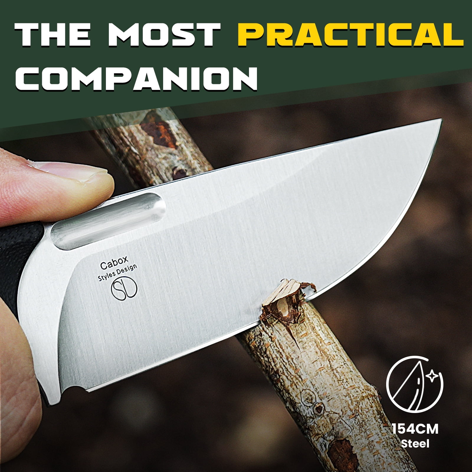 Kizer Cabox Fixed Blade Knife 154CM Blade G10 Handle Pocket Tactical Knives 1048C1