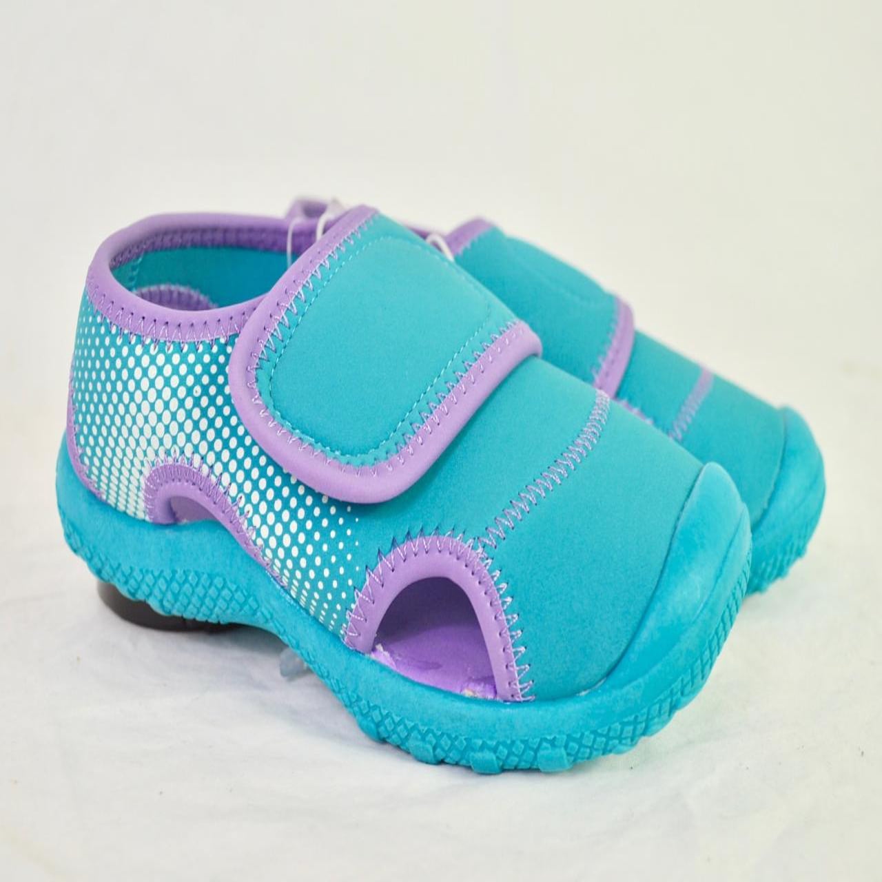 turquoise and purple shoes