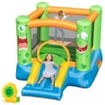 thumbnail image 1 of Topbuy Inflatable Bounce House with Blower Blow Up Jumping Castle with Long Slide 550W Blower Included, 1 of 10