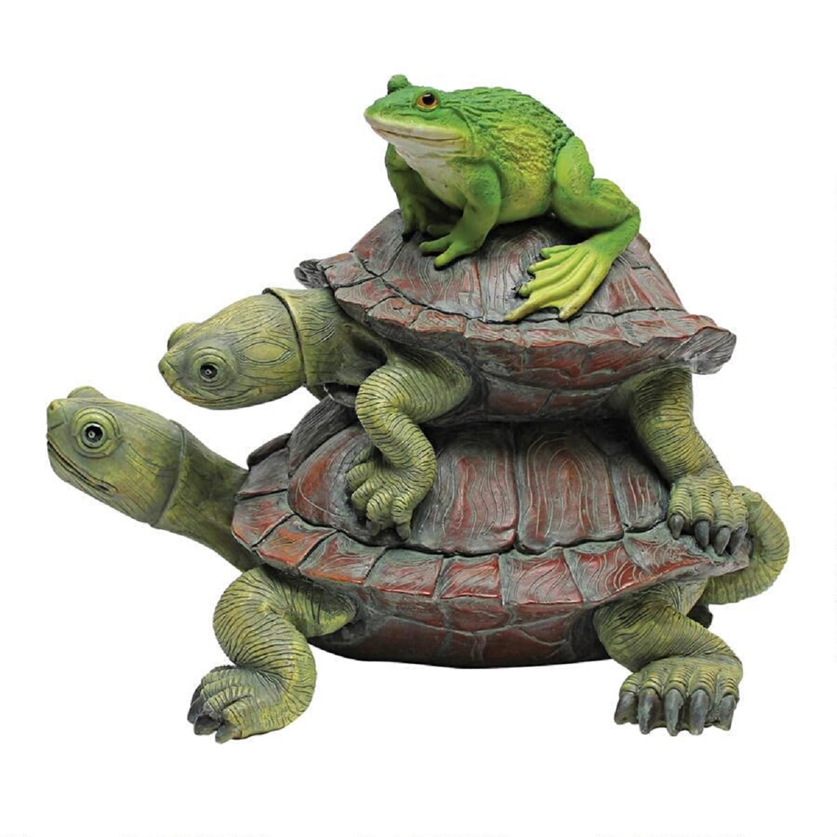 11" Best Friends Outdoor Garden Frog and Turtles Statue