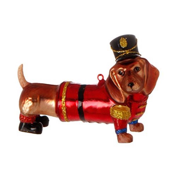4 5 Inch Toy Soldier Dog Dachshund Glass Ornament Made Of Glass By Raz Imports From Usa Walmart Com