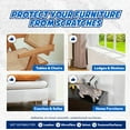 thumbnail image 6 of Panther Armor Cat Scratch Protector, Double-Sided Polyester Sofa & Chair Protector, 2-Piece Value Pack, Clear, 6 of 8