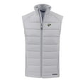 thumbnail image 2 of Men's Cutter & Buck Gray West Virginia Mountaineers Evoke Hybrid Eco Softshell Recycled Full-Zip Vest, 2 of 3