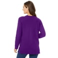 thumbnail image 3 of Woman Within Plus Size Cable Knit V-Neck Pullover Sweater, 3 of 6