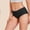 Black, variant on Women's Soft Cotton Mid Rise Hipster Panties Breathable Stretch Solid Color Everyday Underwear Briefs