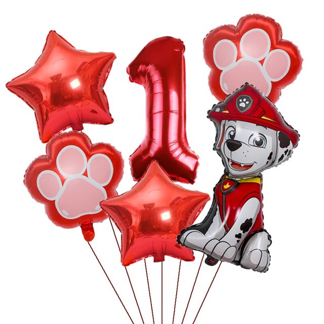 Globo de Aluminio para Niño y Niña, Decoración para fiesta de cumpleaños, fiestas, de Paw Patrol Marshall, Chase, Skye