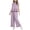 Purple, variant on Ahabrexf Short Sleeve Lace Top and Flared Pants Set for Girls with Flying Sleeve 2 Pc Outfit