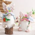 thumbnail image 4 of Easter Bunny Ears Plush Gnomes, Light Blue and Pink, 4 of 4
