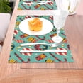 thumbnail image 5 of XMXT Woven Placemats Set of 6, Cartoon Christmas Ring Stain Resistant Table Runner Anti-Skid Place Mats for Dining Table, 12 x 18 inches, 5 of 6
