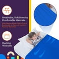 thumbnail image 3 of Special Supplies Compression Sheet for Kids – Breathable, Cool & Stretchy Alternative to Weighted Blankets – Sensory Blanket for Calming Sleep, Blue (Full), 3 of 9