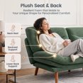 thumbnail image 4 of CHITOOMA 75" Futon Sofa Bed with Adjustable Backrest and Armrests, Convertible Sleeper Couch for Living Room, Bedroom, Apartment or Office, Green, 4 of 11