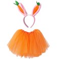 thumbnail image 1 of 2025 Orange Rabbit Headdress Fancy Dress Carnival Attractive Rave Outfit for Women, 1 of 4