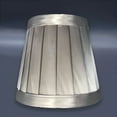 thumbnail image 3 of HIBIBUD 1Pc Pleated Lamp Shade 12x11x8cm Large Mushroom Pleated Lampshade Fabric Plastic Barrel Pleated Lamp Shade for Table Floor Light,Spider Fitter (Silver), 3 of 7