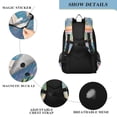 thumbnail image 4 of FORMRS Unisex School Backpack 17" Student Travel Bag with Laptop Compartment, Pink Seaside Boat, 4 of 7