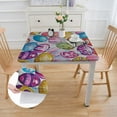 thumbnail image 2 of BANET Flannel Backed Tablecloth, Cheerful Spring Tablecloth with Flannel Backing,Square/Rectangle white, 2 of 7