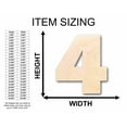 thumbnail image 2 of Unfinished Wood Block Number 4 - Craft - up to 46" DIY 42" / 1/2", 2 of 3