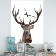 thumbnail image 2 of DesignArt Deer Head in Front Illustration Large Wall Clock, 2 of 2