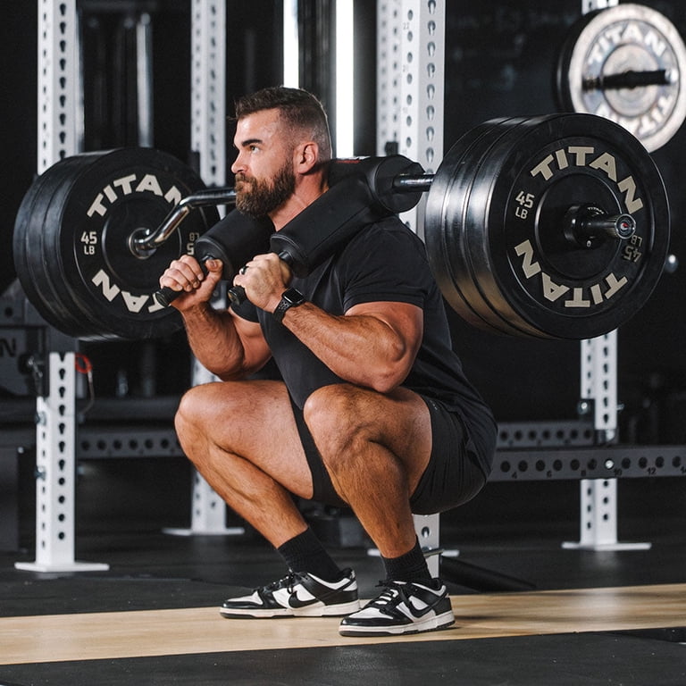 Titan Fitness Rackable Weight Barbell for Safe Squat with Shoulder