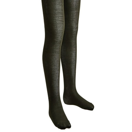 Stretch Footed Tights - Sportoli Girls Soft Bamboo Hold and Stretch Footed Winter Tights - Olive (size 12/14)