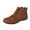 2Brown, variant on Mostsola Womens Lace up Ankle Boots Vintage Zip up Casual Flat Walking Shoes Short Booties