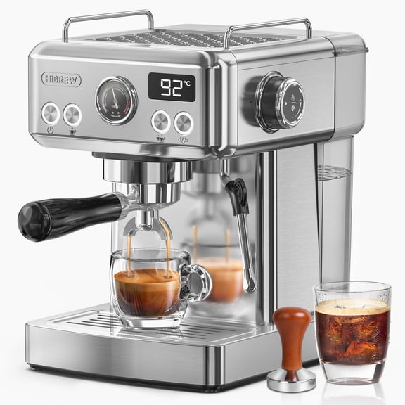HiBREW 58mm Espresso Machine H10A, 20 Bar Coffee Maker with PID Temperature Control &Steam Wand, Stainless Steel Coffee Machine for Home Use