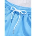 thumbnail image 5 of Sinleey Boys Running Built-in Shorts Basketball Running Training Bottom Drawstring Elastic Waistband Blue XXS, 5 of 7
