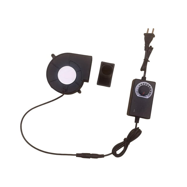 DOLITY BBQ Blower Fire Stove Fan DC 12V Small for Camping Fireplace Bellows Cooking Set B