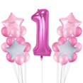 thumbnail image 4 of Billuyoard 11/25 Uds. Globo de látex transparente de ágata de mármol conjunto de confeti de lentejuelas cumpleaños fiesta de aniversario número Kits de decoración para fiestas rosado Billuyoard JJ15589-09, 4 of 6