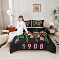 thumbnail image 4 of Castle Fairy Sisterhood Twin Comforter Sets,Old Fashion Bedding Set,Green Pink Bedding Set, 4 of 8