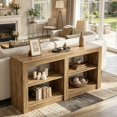 thumbnail image 4 of Fnova Farmhouse Console Table, 3-Tier Rustic Wooden Entryway Table, Multifunctional Sofa Table for Living Room, Hallway, Foyer, 4 of 16