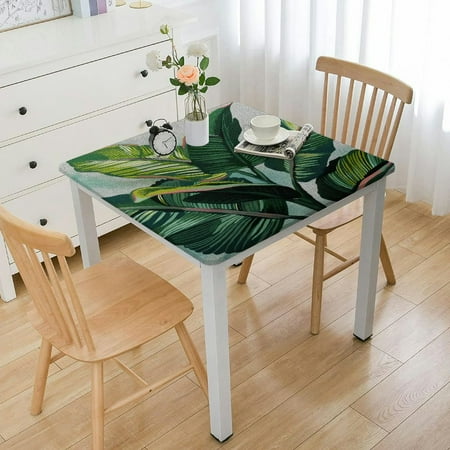 

Jiayy Leaves Square Fitted Tablecloth 100% Polyester Fiber Great for Home Kitchen Parties Holiday Dinner 52 *52